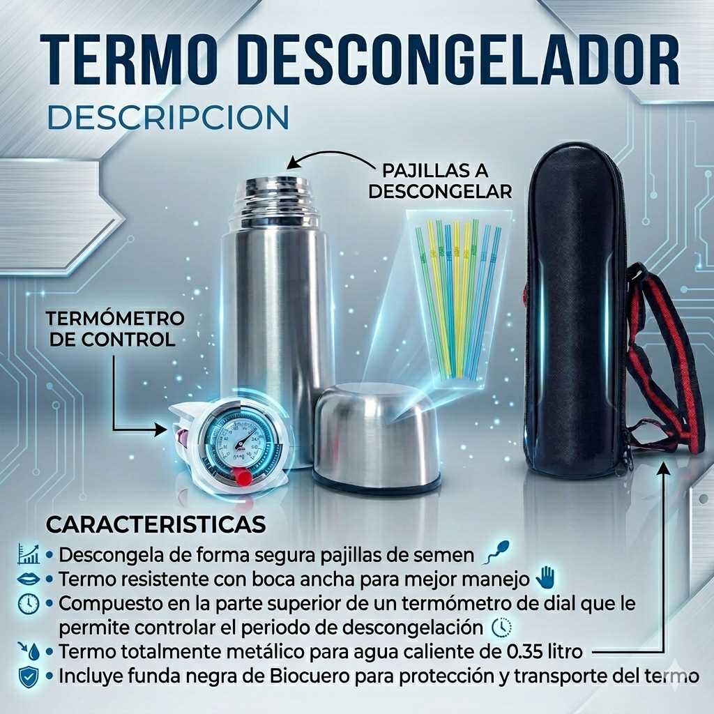 Termo Descongelador de Pajillas